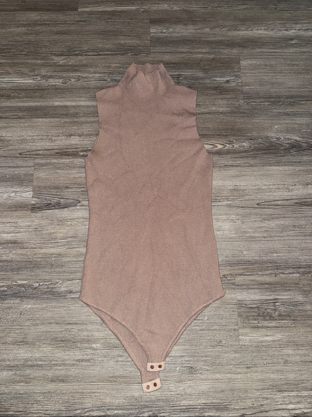 Vici Sleeveless Mock Neck Bodysuit in Dusty Rose